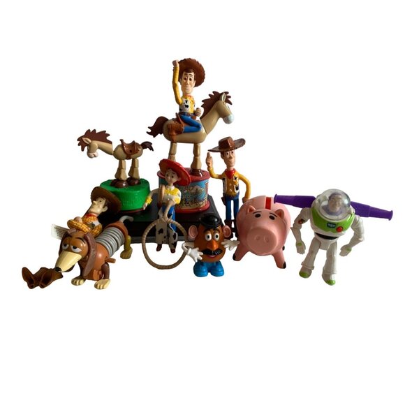 Disney Pixar Toy Story Character Figure Set Buzz Lightyear Woody Jessie Slinky H - Picture 1 of 16
